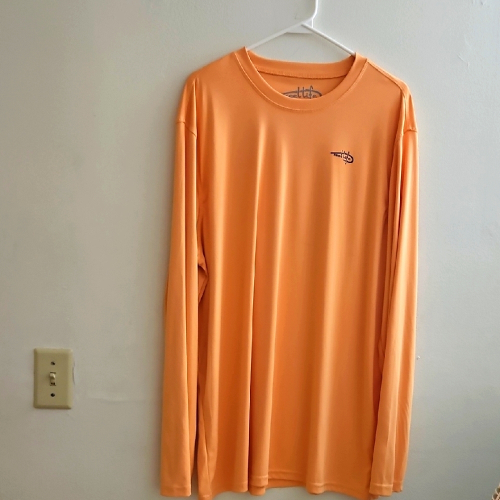 XXL‎ REEL LIFE Men's Orange Long Sleeve Shirt